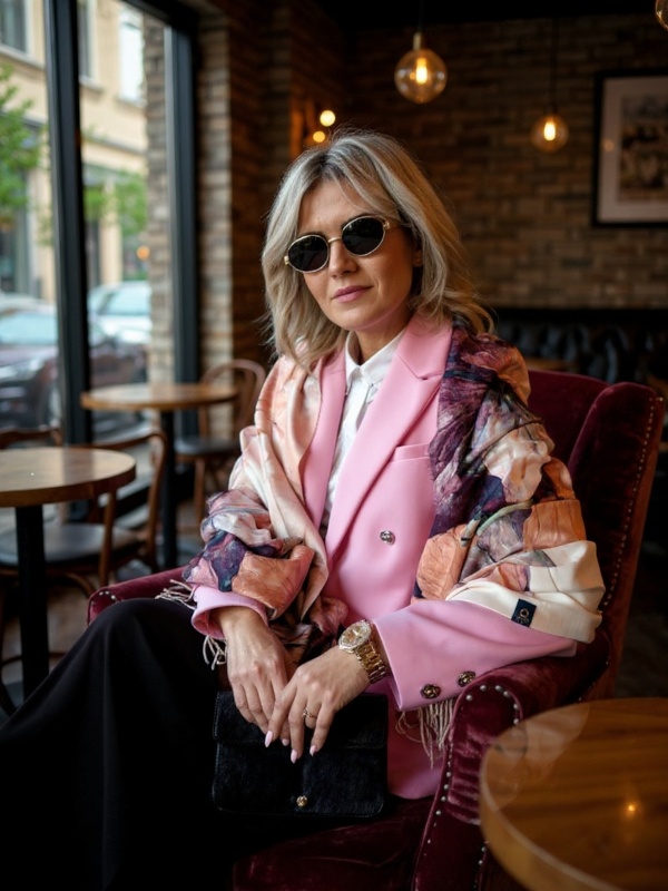 CTCW-18 Szalik zimowy damski z wiskozy 200x70cm